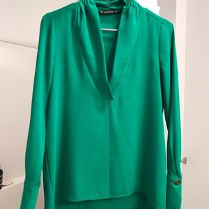 Zara green blouses